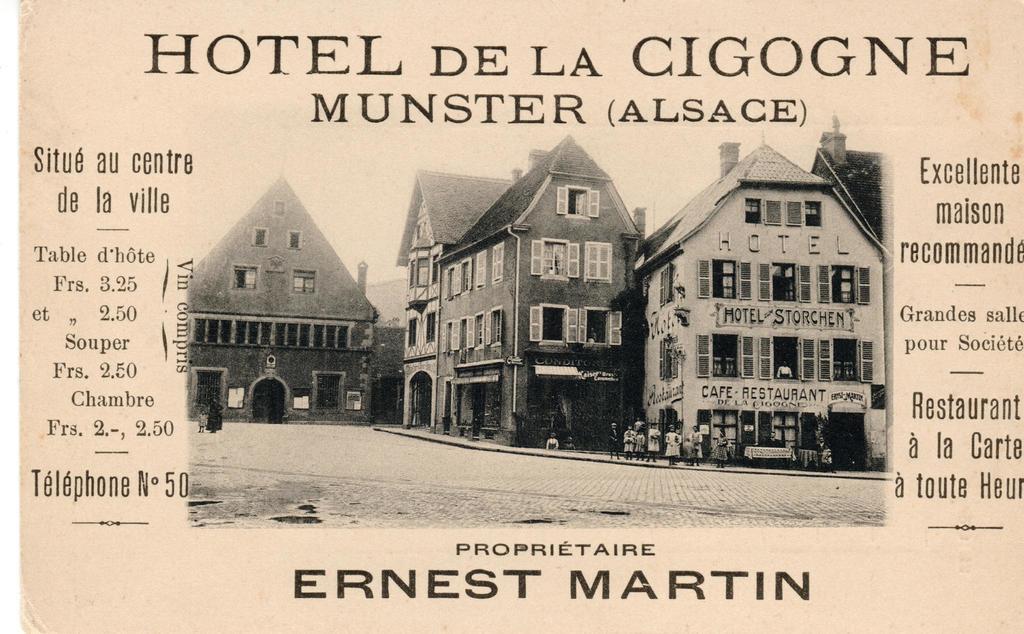 Hotel Restaurant La Cigogne 묑스테르 외부 사진